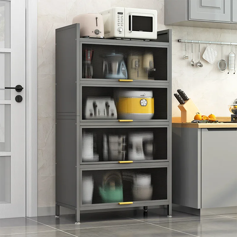 Kitchen Floor-to-ceiling multi-layer metal shelving dust-proof multi-function locker with clamshell door 
Kitchen Floor-to-ceiling multi-layer metal shelving dust-proof multi-function locker with clamshell door