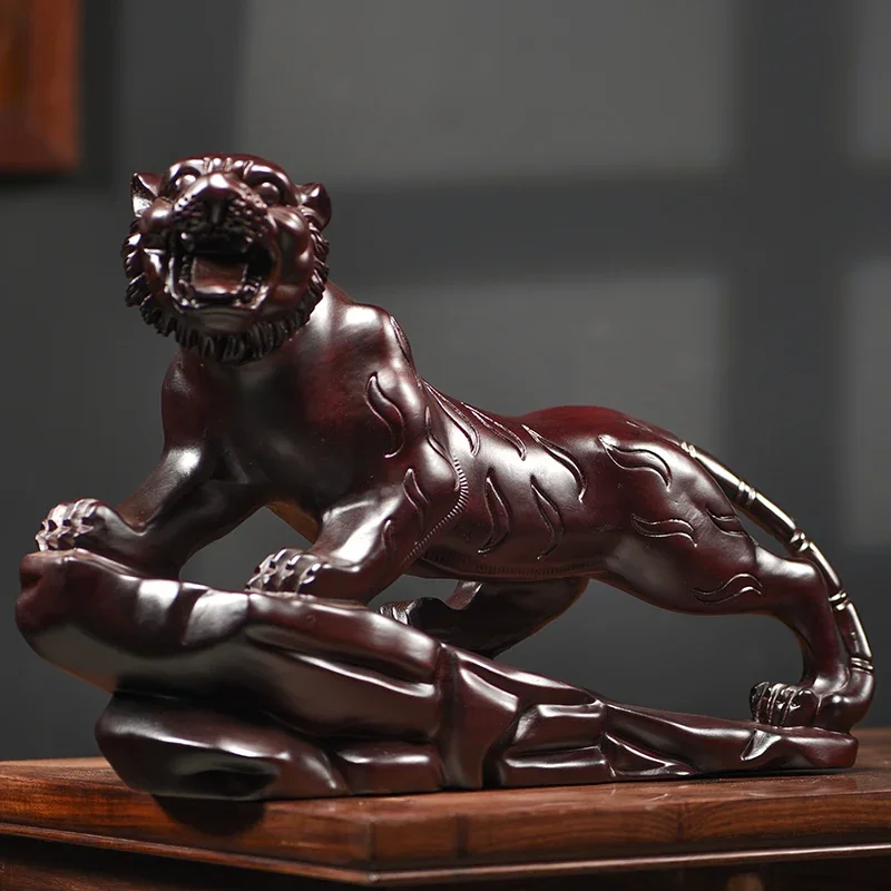 Solid wood mountain tiger ornament ebony engraving zodiac craft gift living room office entrance decoration
Solid wood mountain tiger ornament ebony engraving zodiac craft gift living room office entrance decoration