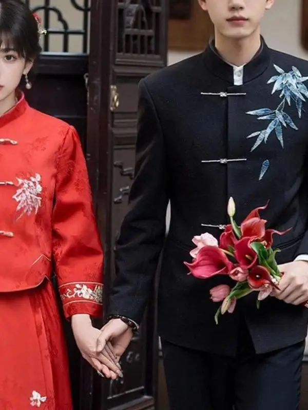 Новый китайский тонкий бамбуковый костюм с вышивкой, дэт для мужчин, свадебное и помолвочное пальто Zhongan, свадебный костюм в стиле вестерн, комплект
Новый китайский тонкий бамбуковый костюм с вышивкой, дэт для мужчин, свадебное и помолвочное пальто Zhongan, свадебный костюм в стиле вестерн, комплект