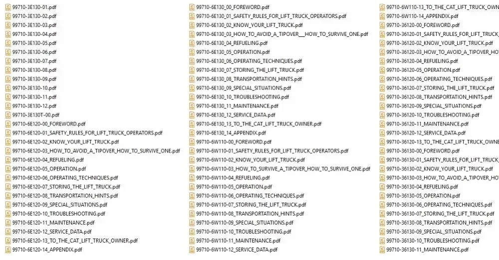 Полный сервис вилочного погрузчика AutoCD — руководство по запчастям DVD 38 ГБ PDF для Cat
Полный сервис вилочного погрузчика AutoCD — руководство по запчастям DVD 38 ГБ PDF для Cat