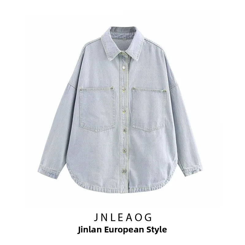 JNLEAOG женское свободное длинное пальто из джинсового волокна с вырезом на талии и отложным воротником, повседневное пальто из полиэфирного волокна 
JNLEAOG женское свободное длинное пальто из джинсового волокна с вырезом на талии и отложным воротником, повседневное пальто из полиэфирного волокна