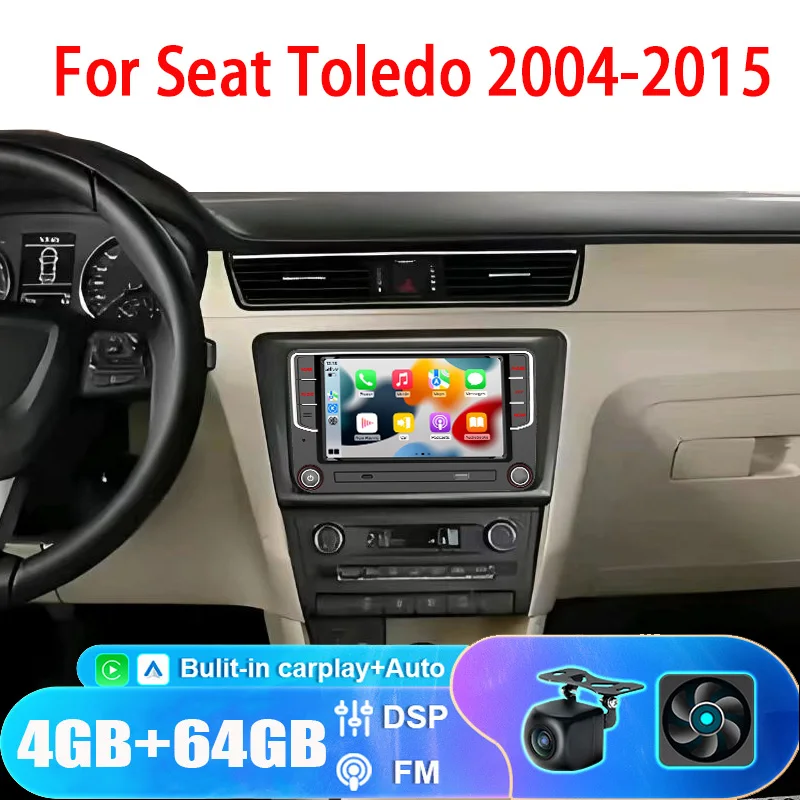 7''4+64GB Android Auto Car Radio Multimedia Player Carplay For Seat Toledo (2004-2015) WIFI GPS BT
7''4+64GB Android Auto Car Radio Multimedia Player Carplay For Seat Toledo (2004-2015) WIFI GPS BT