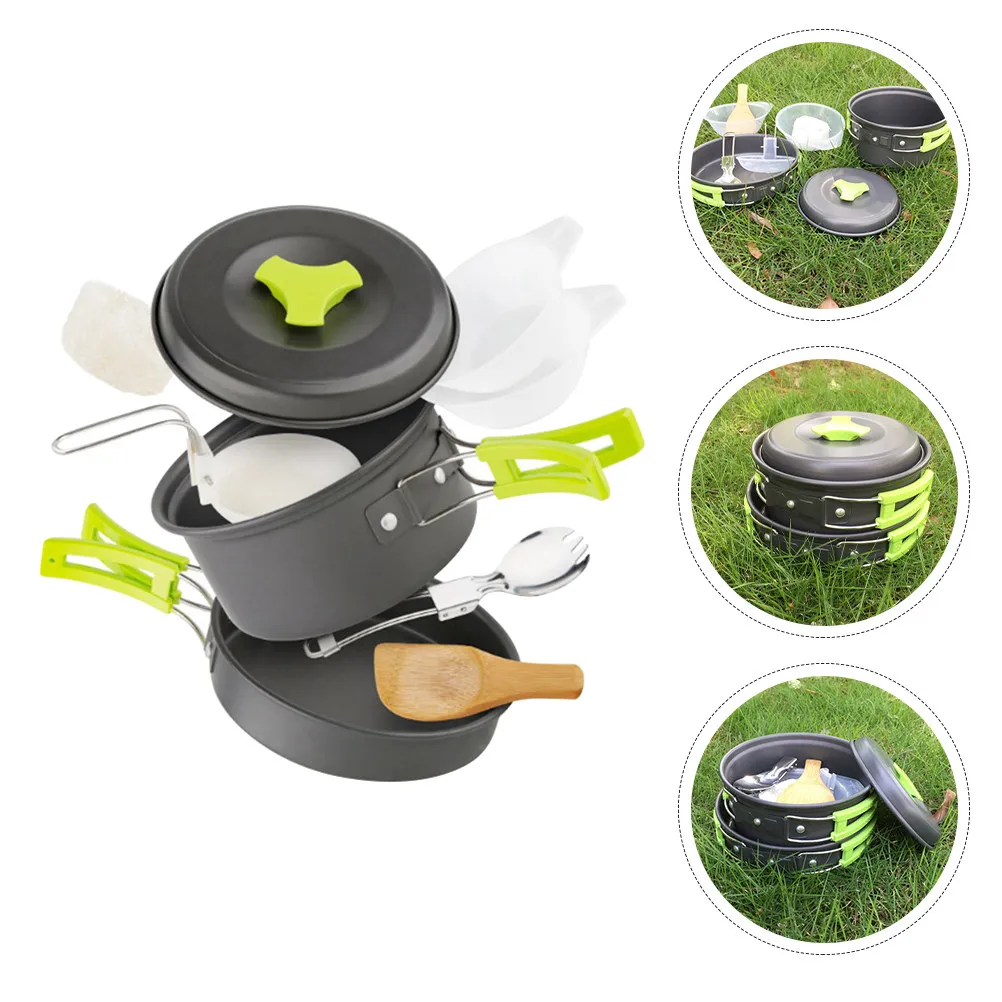 1Set Premium Aluminum Alloy Camping Cookware Set Nonstick Folding Tableware for 1-2 People Outdoor Picnic Backpacking Cooking
1Set Premium Aluminum Alloy Camping Cookware Set Nonstick Folding Tableware for 1-2 People Outdoor Picnic Backpacking Cooking