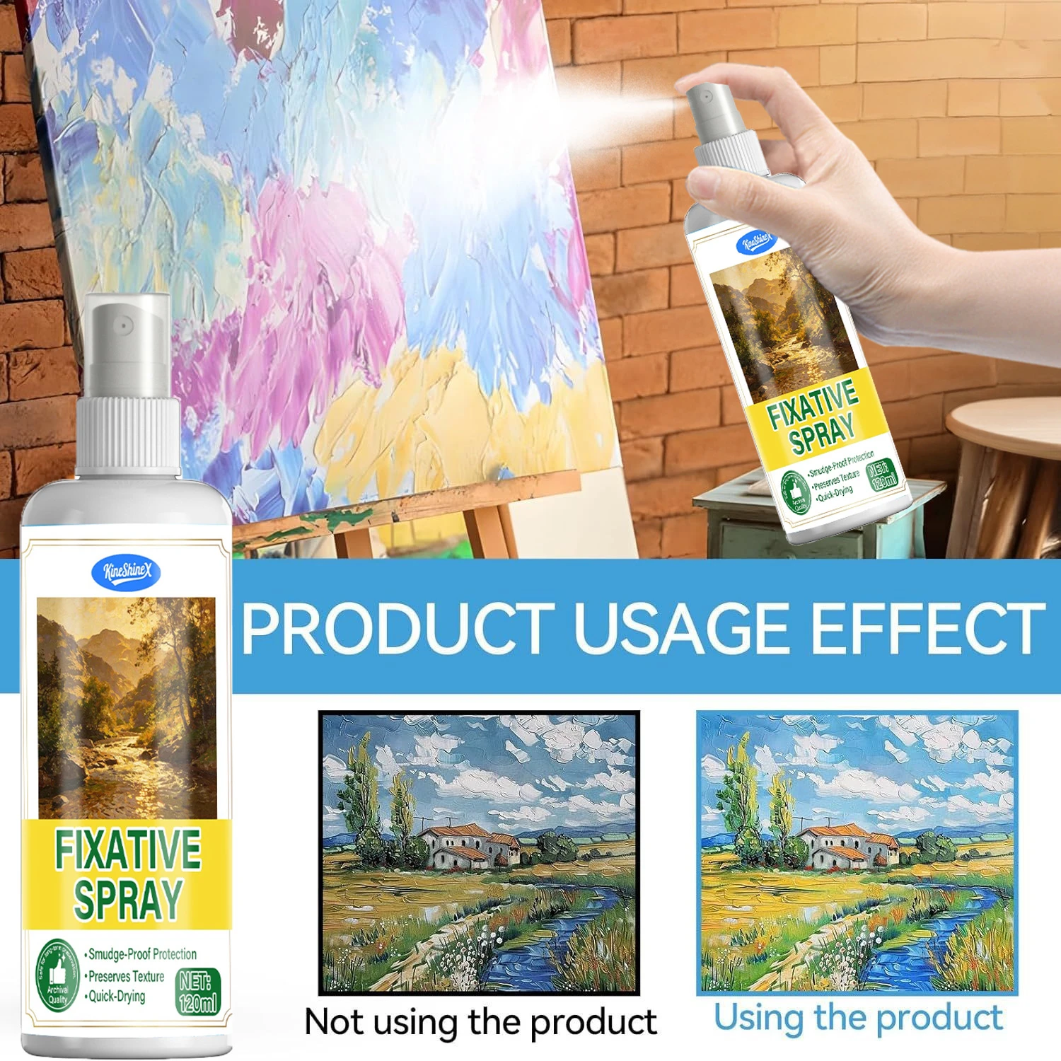Fixative Spray, Workable Fixative Spray for Art High-Efficiency Color Fixing Protect the Painting Extend the Preservation Time
Fixative Spray, Workable Fixative Spray for Art High-Efficiency Color Fixing Protect the Painting Extend the Preservation Time