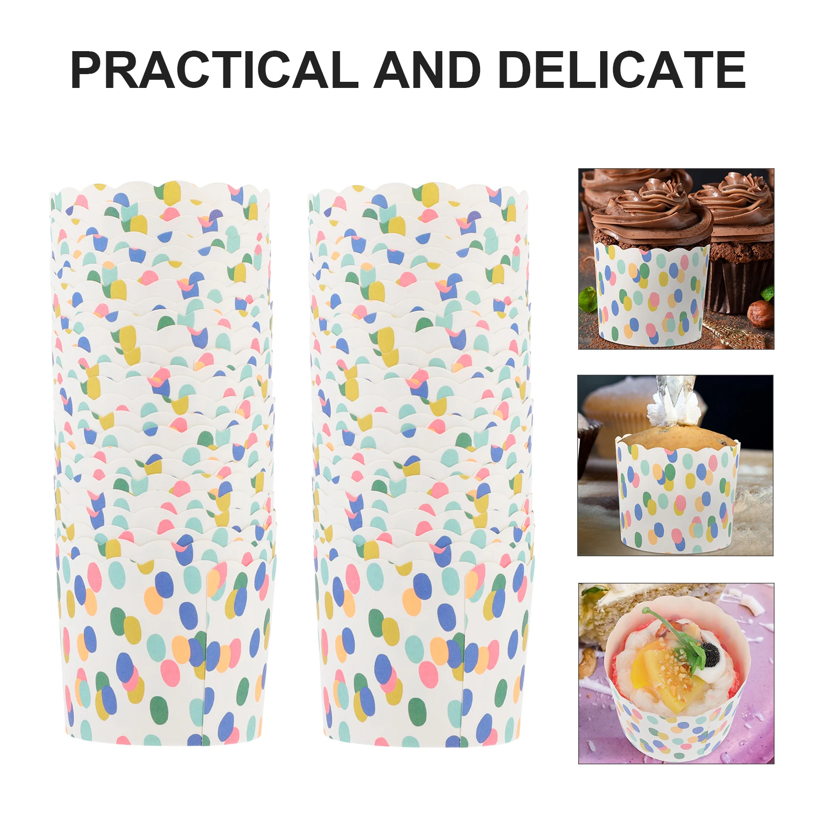 48 Pcs Round Dot Cupcake Liners Disposable Baking Cups PVC High Temp Resistant Even Heat Bread Muffin Cakes Pastries Home Bakery
48 Pcs Round Dot Cupcake Liners Disposable Baking Cups PVC High Temp Resistant Even Heat Bread Muffin Cakes Pastries Home Bakery