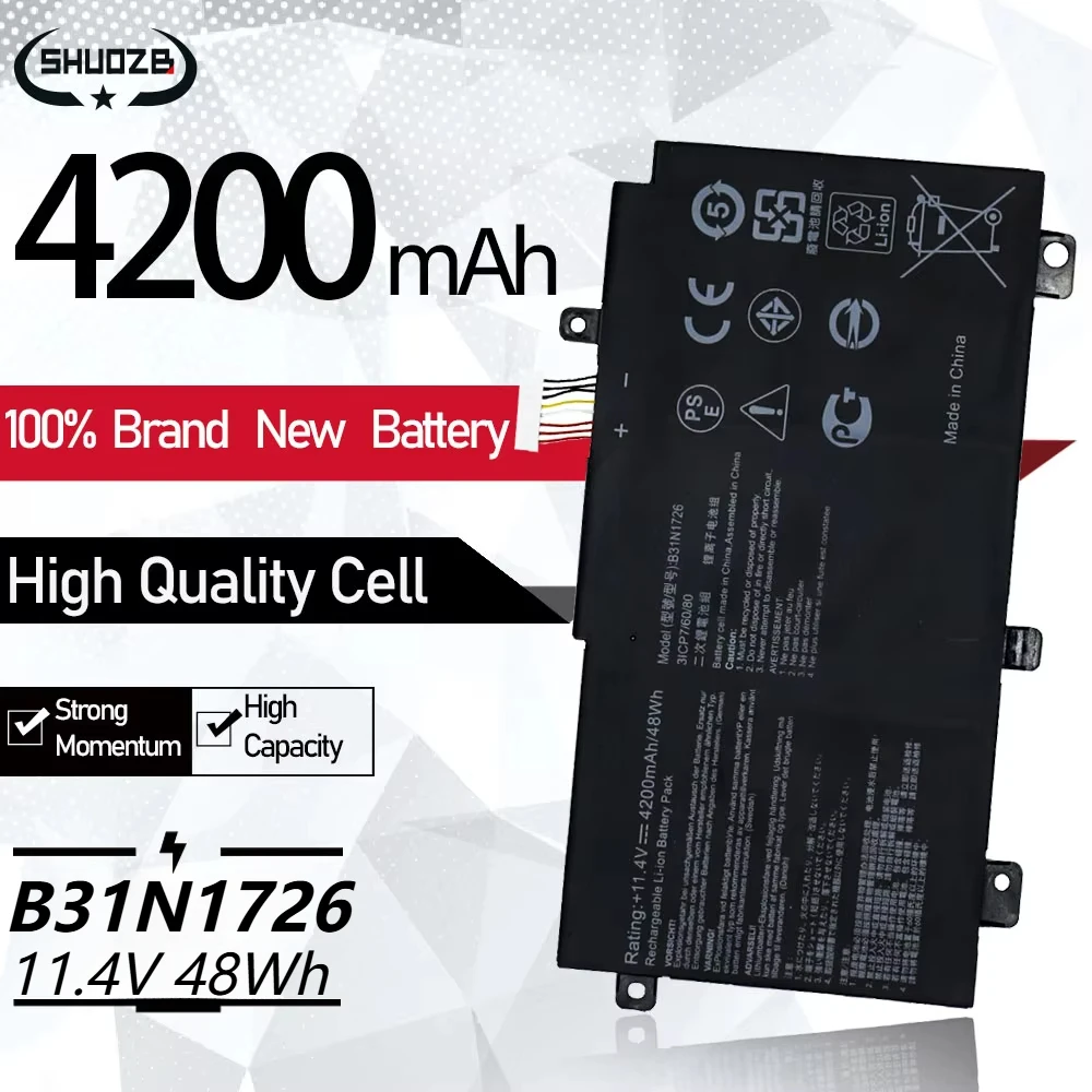 B31N1726 B31BN91 Laptop Battery For Asus FX504 FX86 FX505GE FX505DT FX80GE FX80G FX80GM PX505GE PX505GD FX505GM FX504GE FX504GM
B31N1726 B31BN91 Laptop Battery For Asus FX504 FX86 FX505GE FX505DT FX80GE FX80G FX80GM PX505GE PX505GD FX505GM FX504GE FX504GM