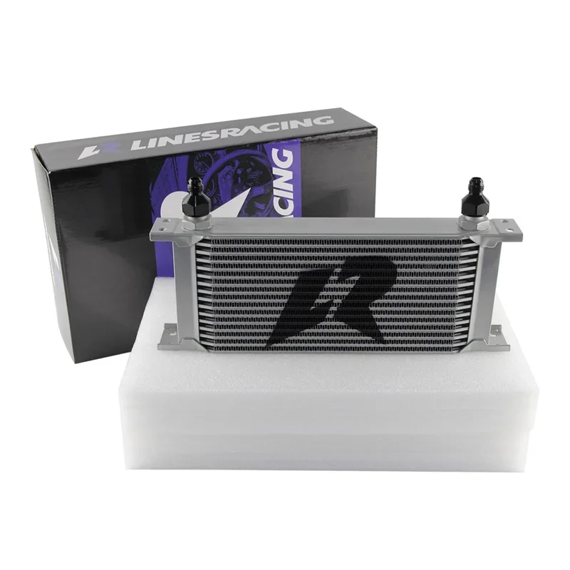 248MM LR Universal 16 Row AN8 Stacked Plate Oil Cooler AN6 Adapter Transmission Engine Aluminium Radiator 3/4"-16UNF/9/16"-18UNF
248MM LR Universal 16 Row AN8 Stacked Plate Oil Cooler AN6 Adapter Transmission Engine Aluminium Radiator 3/4"-16UNF/9/16"-18UNF