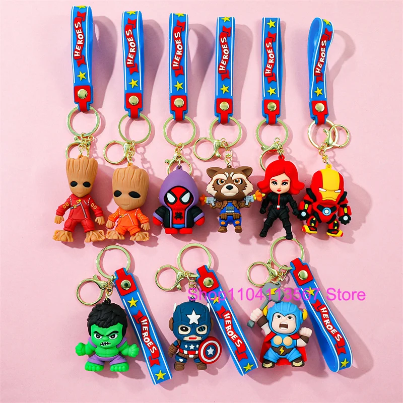 New Q Style Spider Hero Keychain Cartoon Super Heroes Deadpool Cute Doll Keyring Ornament Key Chain Pendant Kids Toys Gifts
New Q Style Spider Hero Keychain Cartoon Super Heroes Deadpool Cute Doll Keyring Ornament Key Chain Pendant Kids Toys Gifts
