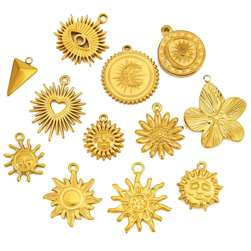 5pcs Stainless Steel New Sun Eye Flower Pendant Suitable for Women Fashion DIY Necklace Bracelet Earrings Jewelry Accessories
5pcs Stainless Steel New Sun Eye Flower Pendant Suitable for Women Fashion DIY Necklace Bracelet Earrings Jewelry Accessories