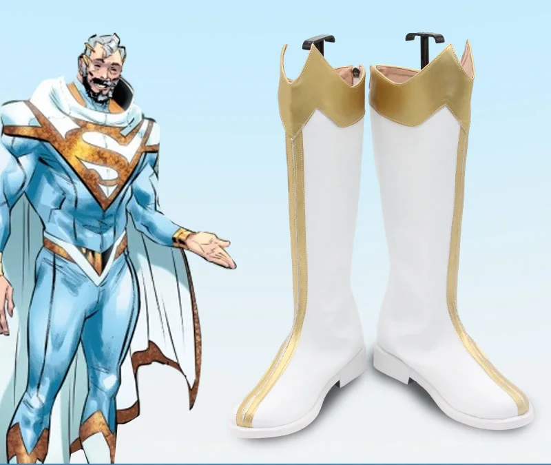 White Superhero Cosplay Shoes Boots Adults Men Halloween Party Role Play Custom Made
White Superhero Cosplay Shoes Boots Adults Men Halloween Party Role Play Custom Made