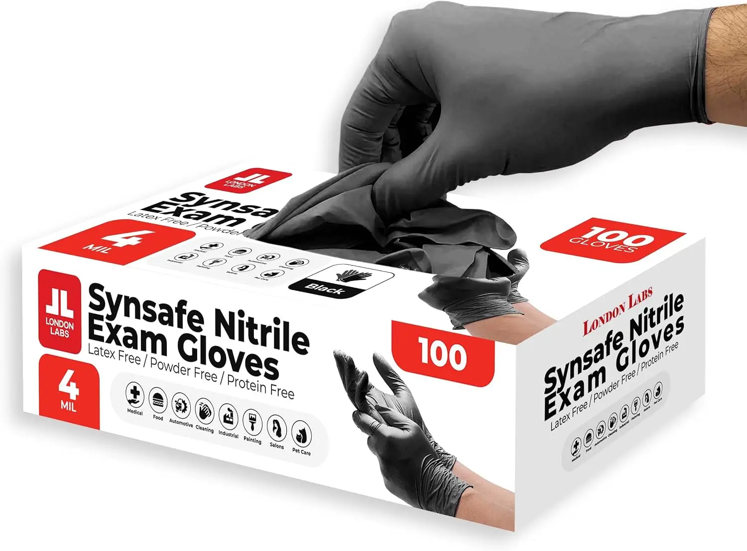 Black Nitrile Exam Gloves 4 Mil – Latex Free, Powder Free, Extra Strong, Disposable, Pack of 100
Black Nitrile Exam Gloves 4 Mil – Latex Free, Powder Free, Extra Strong, Disposable, Pack of 100