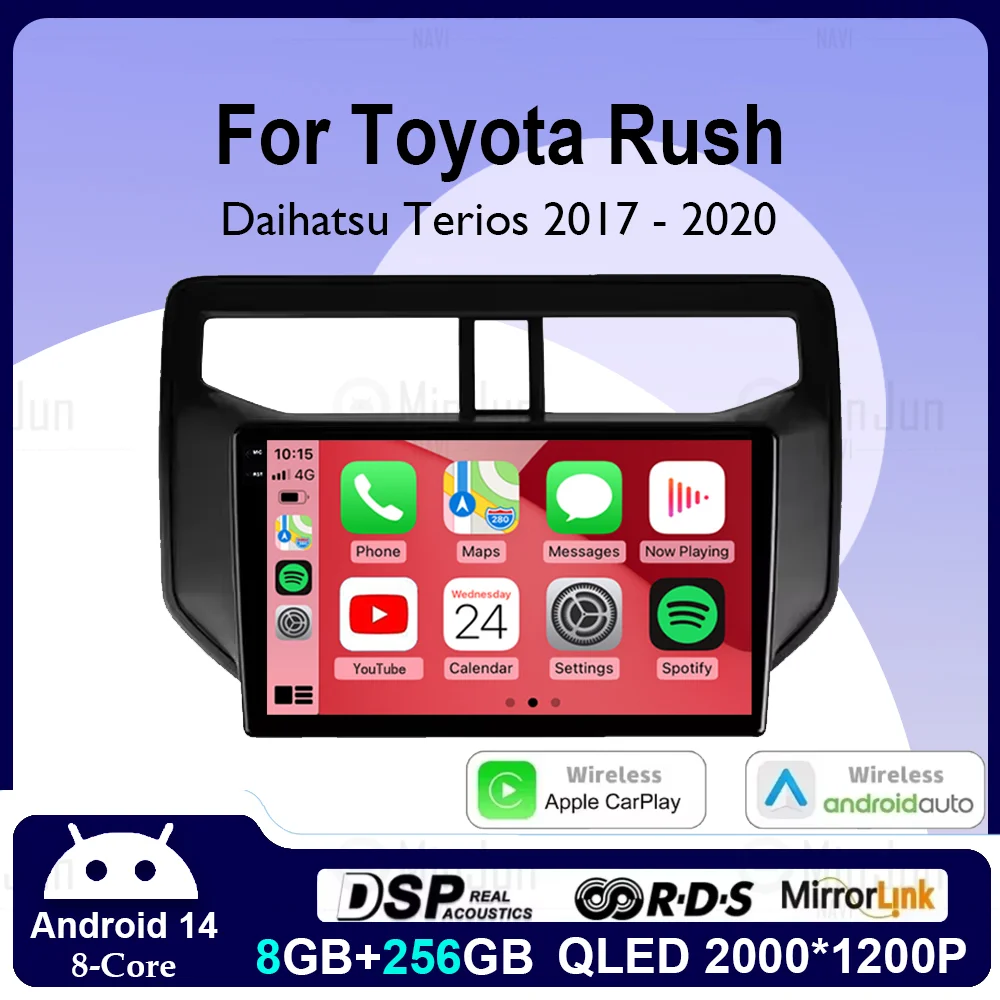 Автомобильное радио Android 14 для Toyota Rush Daihatsu Terios 2017 2018 2019 2020 WIFI + 4G Carplay навигация GPS видеоплеер мультимедиа
Автомобильное радио Android 14 для Toyota Rush Daihatsu Terios 2017 2018 2019 2020 WIFI + 4G Carplay навигация GPS видеоплеер мультимедиа