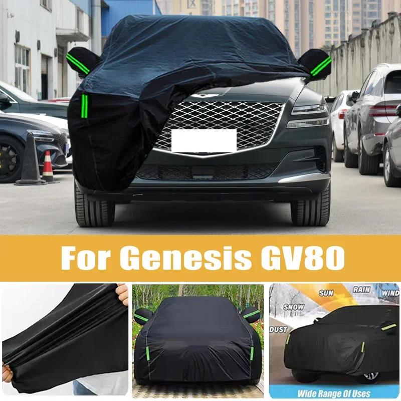 For Genesis GV80 Full Car Cover Four Seasons Outdoor Sun Anti UV Rain Snow Dust Protection Oxford Cloth Accessories
For Genesis GV80 Full Car Cover Four Seasons Outdoor Sun Anti UV Rain Snow Dust Protection Oxford Cloth Accessories