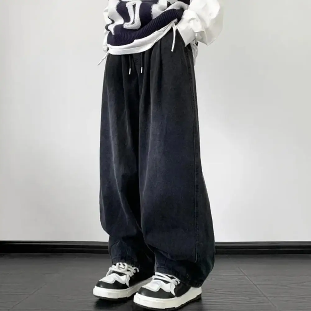 Men Elastic Waist Pants Retro Distressed Men's Pants With Drawstring Waist Multiple Pockets High Street Style Straight Leg For A
Men Elastic Waist Pants Retro Distressed Men's Pants With Drawstring Waist Multiple Pockets High Street Style Straight Leg For A
