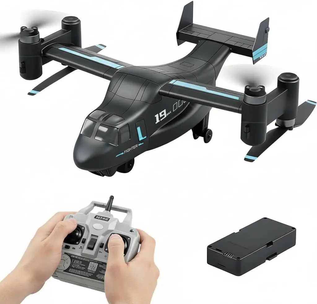 Military RC Helicopter Drone with Live 1080P Camera, Flying and Land Gliding Modes, One-Key Takeoff/Landing, Remote Control Toy Airplane for Adult Enthusiasts
Military RC Helicopter Drone with Live 1080P Camera, Flying and Land Gliding Modes, One-Key Takeoff/Landing, Remote Control Toy Airplane for Adult Enthusiasts