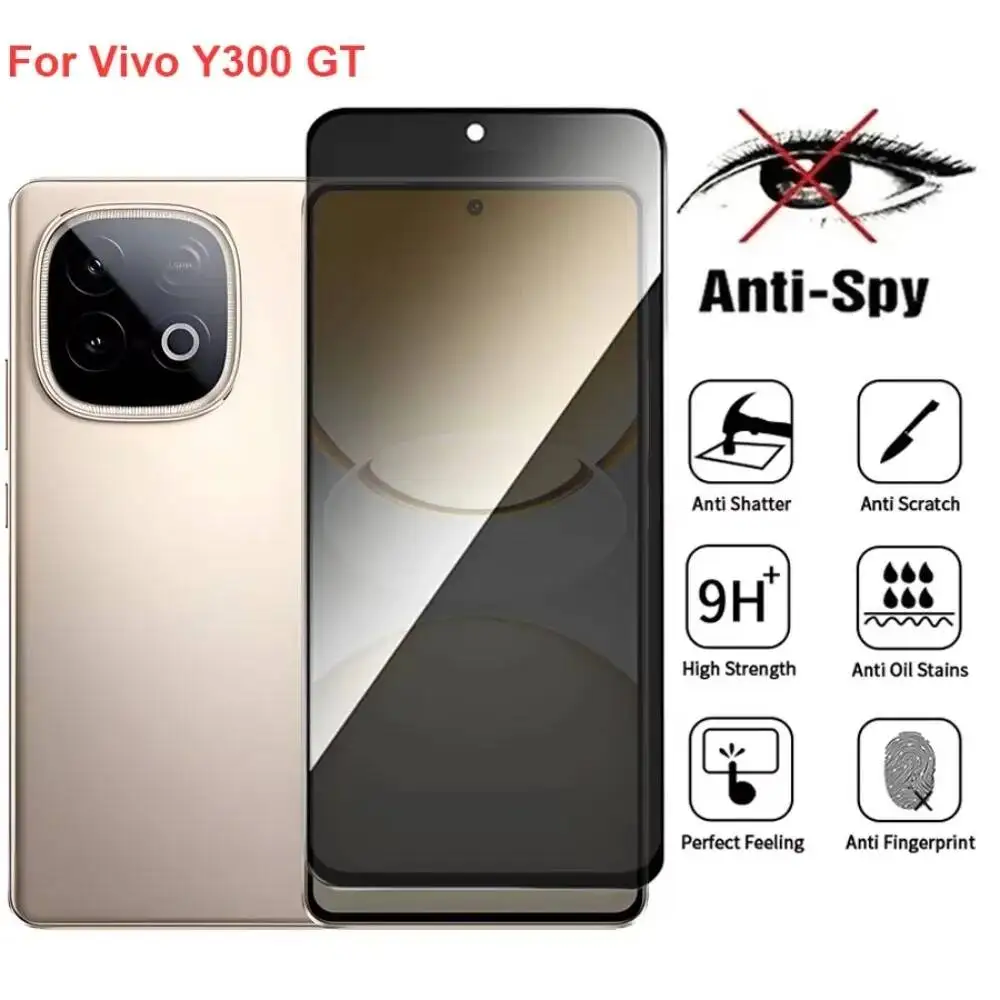 Vivo Y300 Anti Spy Privacy Tempered Glass Protector Compatible For Vivoy300 GT Full Cover Screen Phone Film
Vivo Y300 Anti Spy Privacy Tempered Glass Protector Compatible For Vivoy300 GT Full Cover Screen Phone Film
