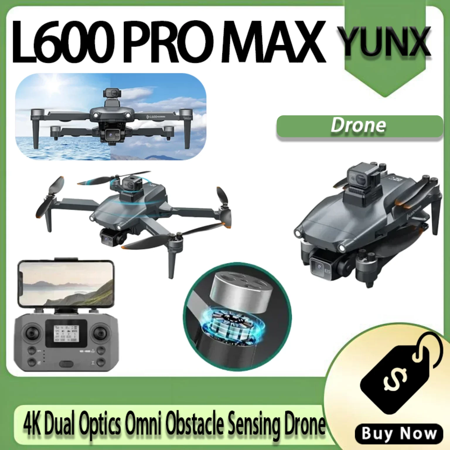 Novus L600 PRO MAX Geo Aerial Craft, 5KM Range 4K Dual Lens, 3-Axis Gimbal 360° Obstacle Sensing Brushless Quad
Novus L600 PRO MAX Geo Aerial Craft, 5KM Range 4K Dual Lens, 3-Axis Gimbal 360° Obstacle Sensing Brushless Quad