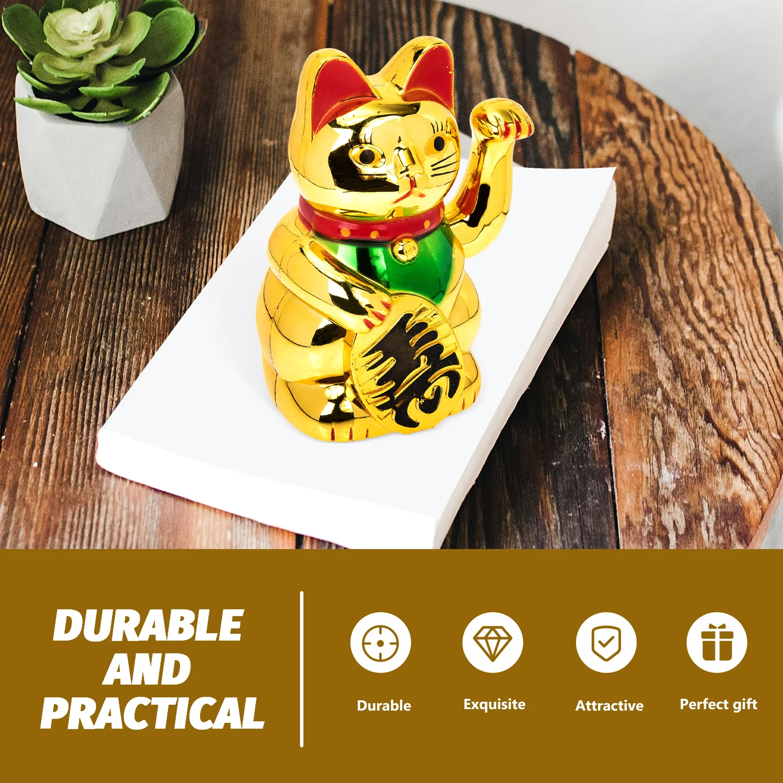 Golden 6 Electric Waving Cat Desk Decoration Stylish Home Office Gift Cat Ornament Ornament
Golden 6 Electric Waving Cat Desk Decoration Stylish Home Office Gift Cat Ornament Ornament