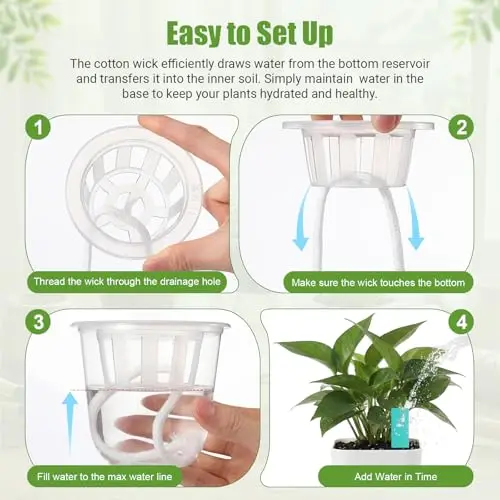 60-Pack Clear Self-Watering Nursery Pots 3.3” & 4.5” With Domes, Wicks, Hydroponic Baskets And Plant Labels For Seed Starters
60-Pack Clear Self-Watering Nursery Pots 3.3” & 4.5” With Domes, Wicks, Hydroponic Baskets And Plant Labels For Seed Starters