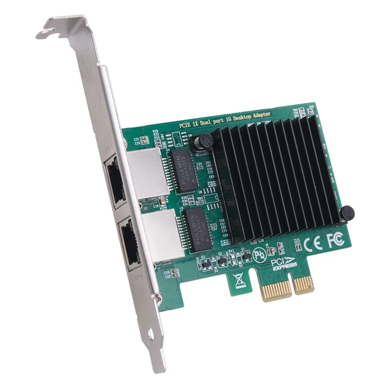 Карты Gigabit Ethernet LAN 1 Гбит/с, 2 порта RJ45 к PCI Express X1, сетевой адаптер для настольных ПК, чип E1G42ET RTL8111F
Карты Gigabit Ethernet LAN 1 Гбит/с, 2 порта RJ45 к PCI Express X1, сетевой адаптер для настольных ПК, чип E1G42ET RTL8111F