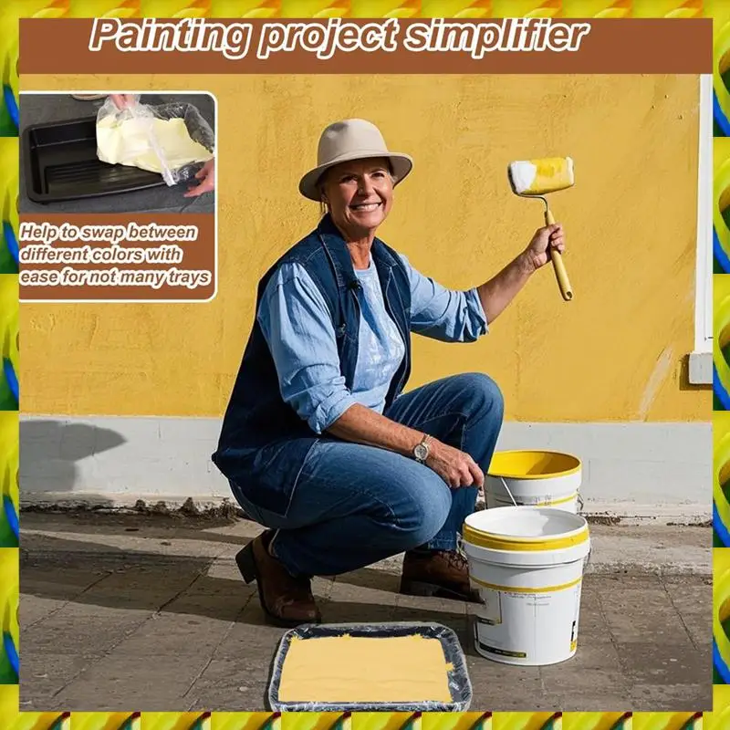 WFF Set Of 40 Plastic Paint Tray Liners, 18 Inch, For Effortless House Painting And Wall Decor
WFF Set Of 40 Plastic Paint Tray Liners, 18 Inch, For Effortless House Painting And Wall Decor