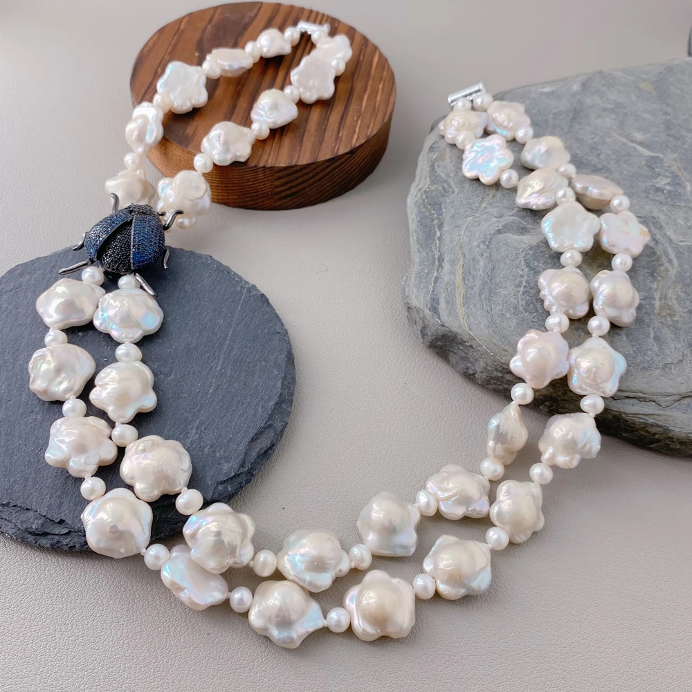 YYGEM 26mm Cz Pave Beetle Gunmetal Pendant Charm Fashion Jewelry 2 Strands 16mm Cultured White Flower Pearl Necklace
YYGEM 26mm Cz Pave Beetle Gunmetal Pendant Charm Fashion Jewelry 2 Strands 16mm Cultured White Flower Pearl Necklace