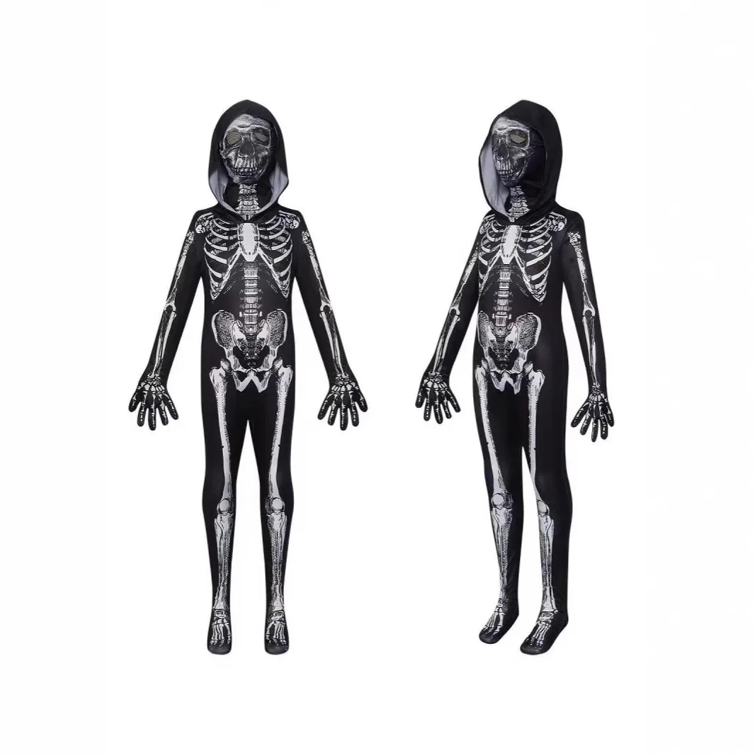 Halloween Skeleton Costume Tight Cos Clothes Makeup Dance Party Unisex Children Adults Terror Outfit Men Women Kids Performances
Halloween Skeleton Costume Tight Cos Clothes Makeup Dance Party Unisex Children Adults Terror Outfit Men Women Kids Performances