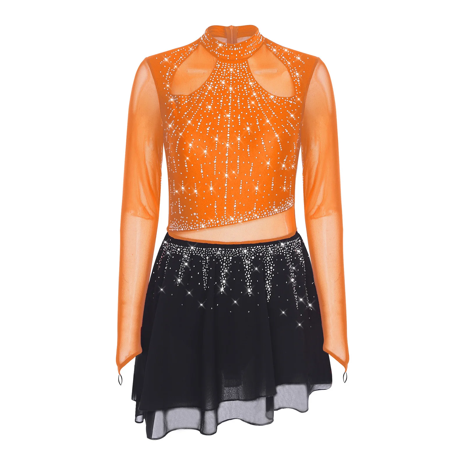 Women Skating Lyrical Modern Dance Leotard Dresses Rhinestones Long Sleeve Chiffon Skirted Bodysuit Ice Skating Dance Costume
Women Skating Lyrical Modern Dance Leotard Dresses Rhinestones Long Sleeve Chiffon Skirted Bodysuit Ice Skating Dance Costume
