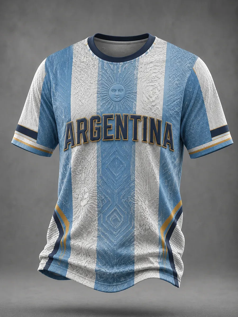 Motorcycle Men's Argentina Football Printed T-shirt Football Cultural T-Shirt
Motorcycle Men's Argentina Football Printed T-shirt Football Cultural T-Shirt