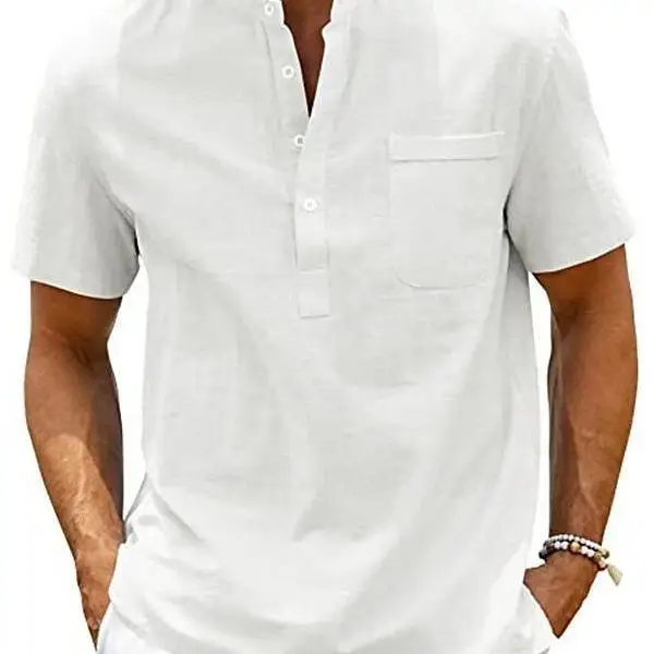 plus Size Men's Stand up Collar Short Swedish Shirt Comfortable Breathable Thin Material Easy Care Casual Pure Color Shirt
plus Size Men's Stand up Collar Short Swedish Shirt Comfortable Breathable Thin Material Easy Care Casual Pure Color Shirt