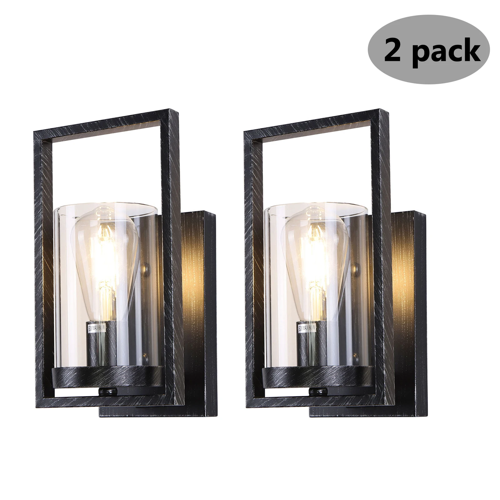 Wall Light Set of 2, Black Shade with Metallic Luster, Modern Industrial Style, Easy to Clean, Stylish Lighting for Bedroom or L
Wall Light Set of 2, Black Shade with Metallic Luster, Modern Industrial Style, Easy to Clean, Stylish Lighting for Bedroom or L