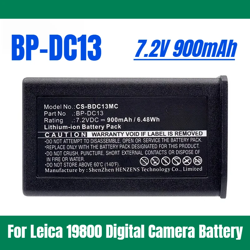 7,2 В 900 мАч для аккумулятора цифровой камеры Leica 19800 BP-DC13
7,2 В 900 мАч для аккумулятора цифровой камеры Leica 19800 BP-DC13