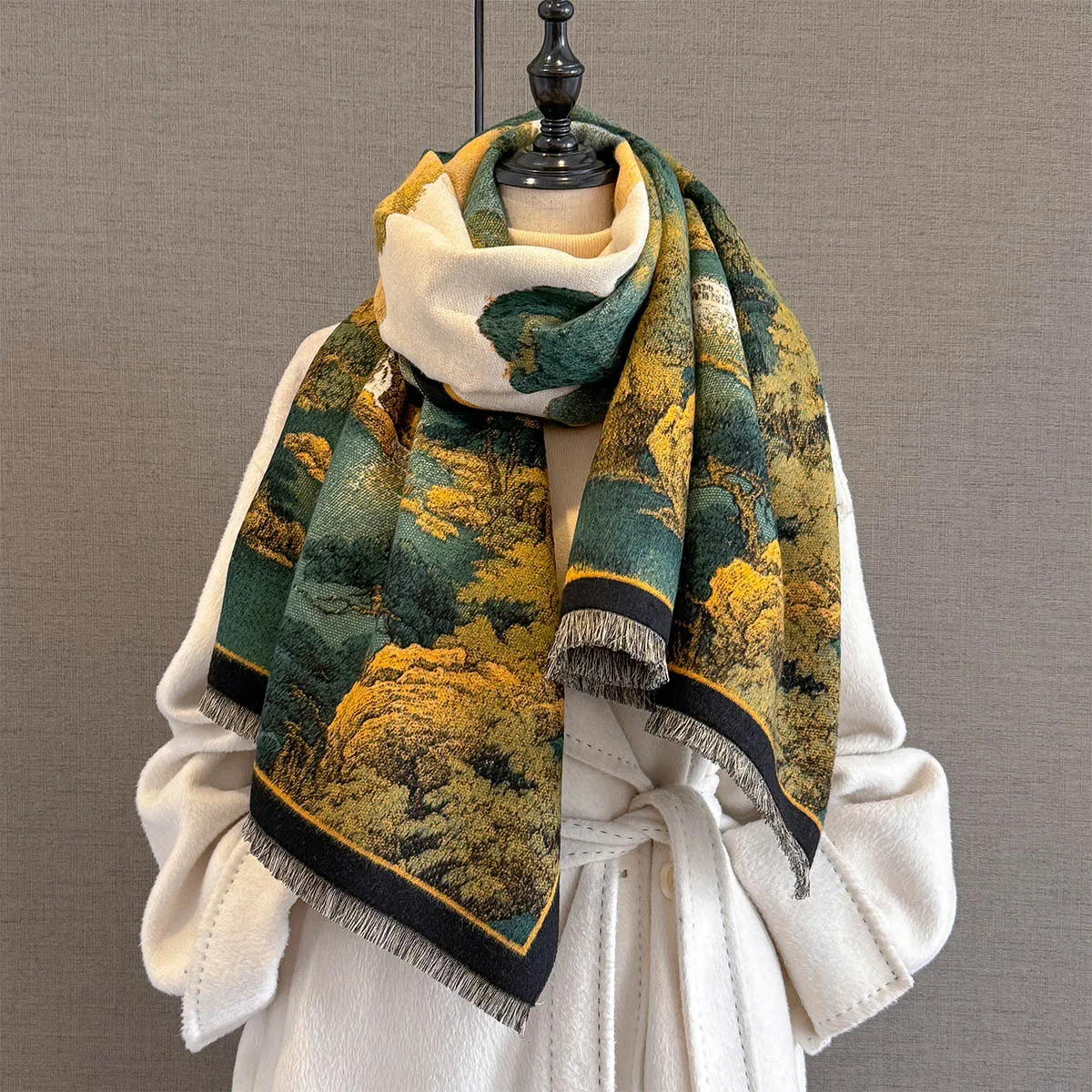 Роскошная зимняя утолщенная шаль с запахом, женский жаккардовый шарф из искусственного кашемира, высококачественный двусторонний женский шарф из пашми, новый дизайн
Роскошная зимняя утолщенная шаль с запахом, женский жаккардовый шарф из искусственного кашемира, высококачественный двусторонний женский шарф из пашми, новый дизайн