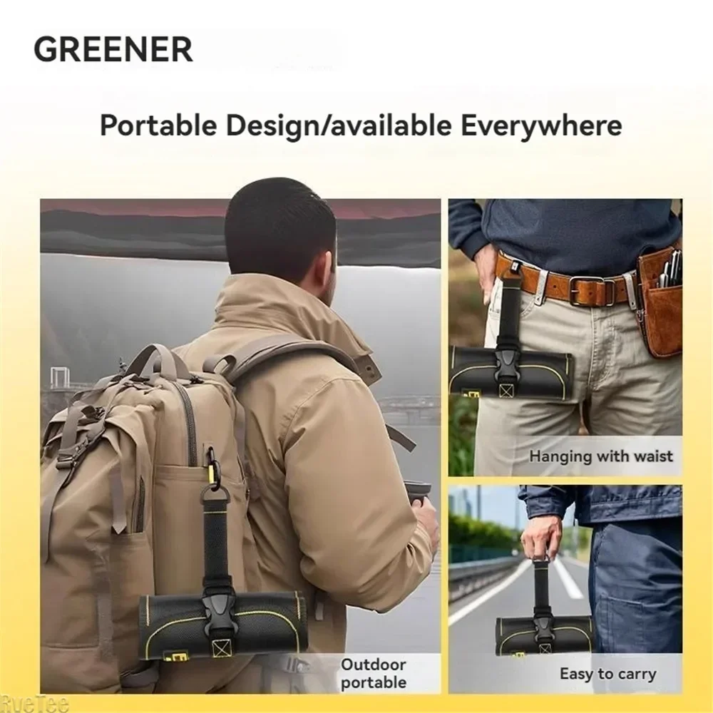 New Durable Greener Tool Bag Multi-functional Portable Roll Storage Bags Screwdriver Drill Tool Organizer for Electrician Worker
New Durable Greener Tool Bag Multi-functional Portable Roll Storage Bags Screwdriver Drill Tool Organizer for Electrician Worker