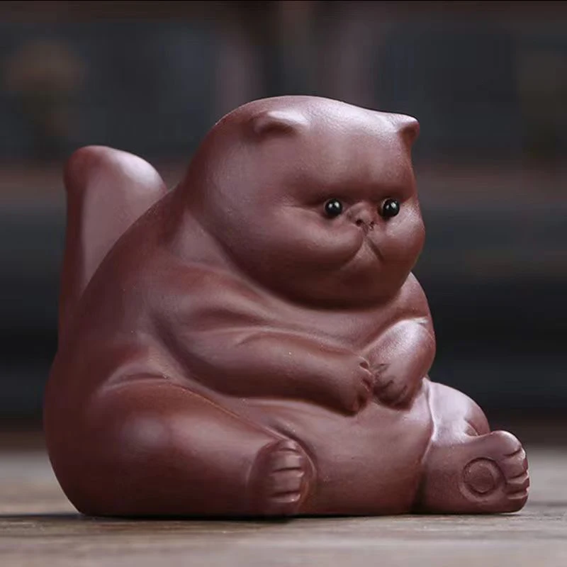 Dark-red Enameled Cute Little Angry Cat Tea Pet Ceramic Animal Crafts Tea Ceremony Accessories Household Ornament Car Decoration
Dark-red Enameled Cute Little Angry Cat Tea Pet Ceramic Animal Crafts Tea Ceremony Accessories Household Ornament Car Decoration