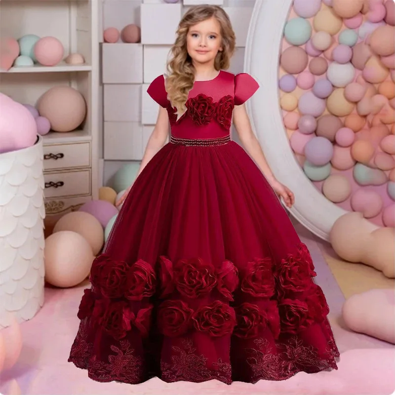HXCMall Little Big Girls Cap Sleeves Flower Girl Birthday Party Pageant Formal Bowknot Long Dress AL011
HXCMall Little Big Girls Cap Sleeves Flower Girl Birthday Party Pageant Formal Bowknot Long Dress AL011