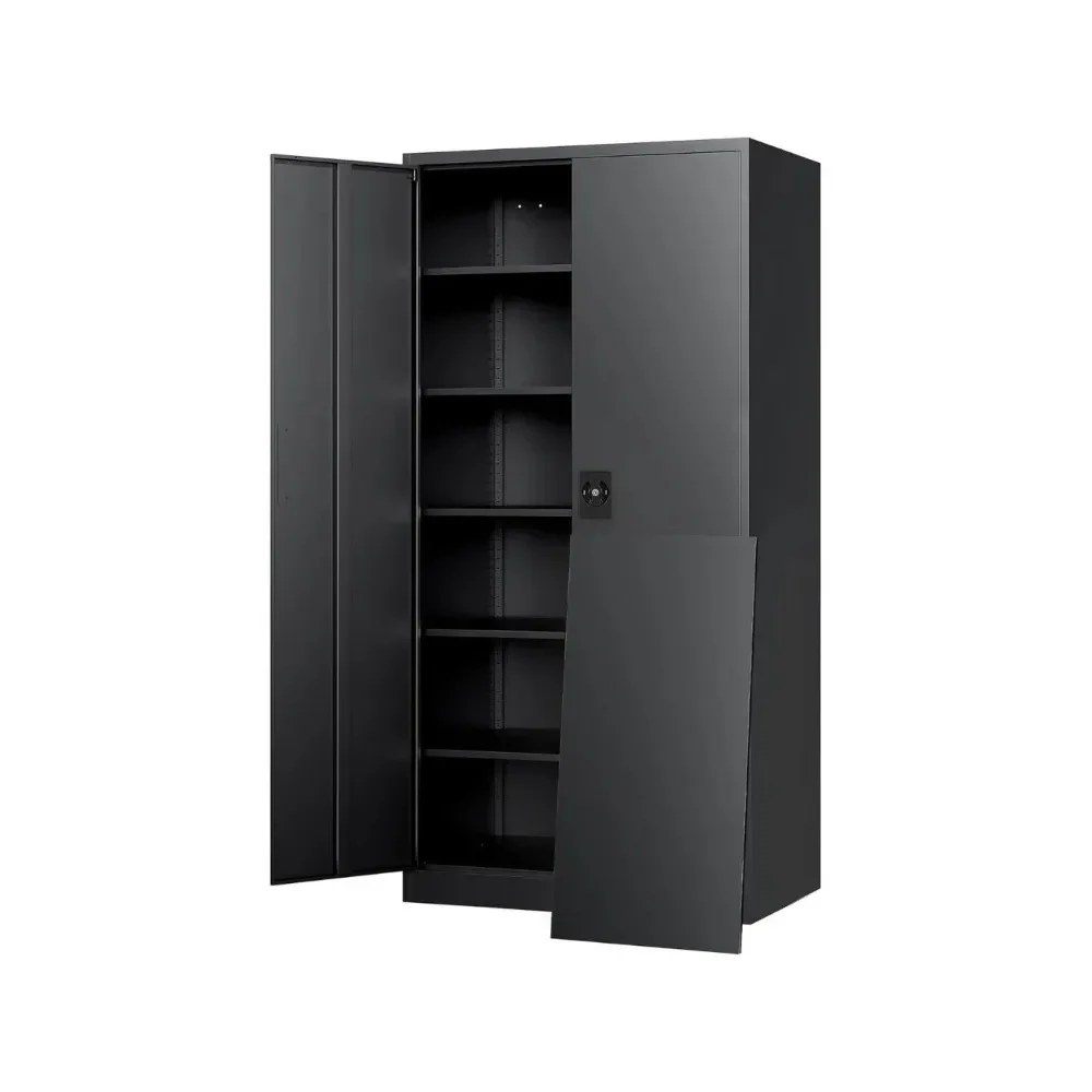 Metal Garage Storage Cabinet with Lock, 71" Locking Tool Cabinet with 2 Doors and 5 Shelves, Tall Steel Cabinet for Garage
Metal Garage Storage Cabinet with Lock, 71" Locking Tool Cabinet with 2 Doors and 5 Shelves, Tall Steel Cabinet for Garage