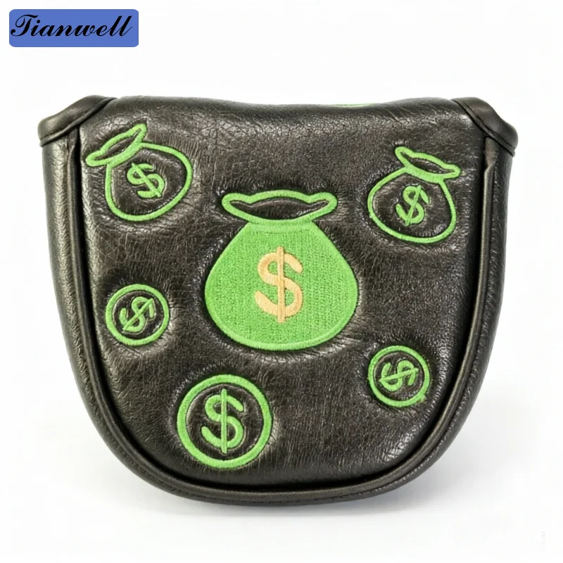 Lucky Money Bag Golf Putter Headcover Embroidered Design with Magnetic Closure PU Leather Golf Putter cover
Lucky Money Bag Golf Putter Headcover Embroidered Design with Magnetic Closure PU Leather Golf Putter cover