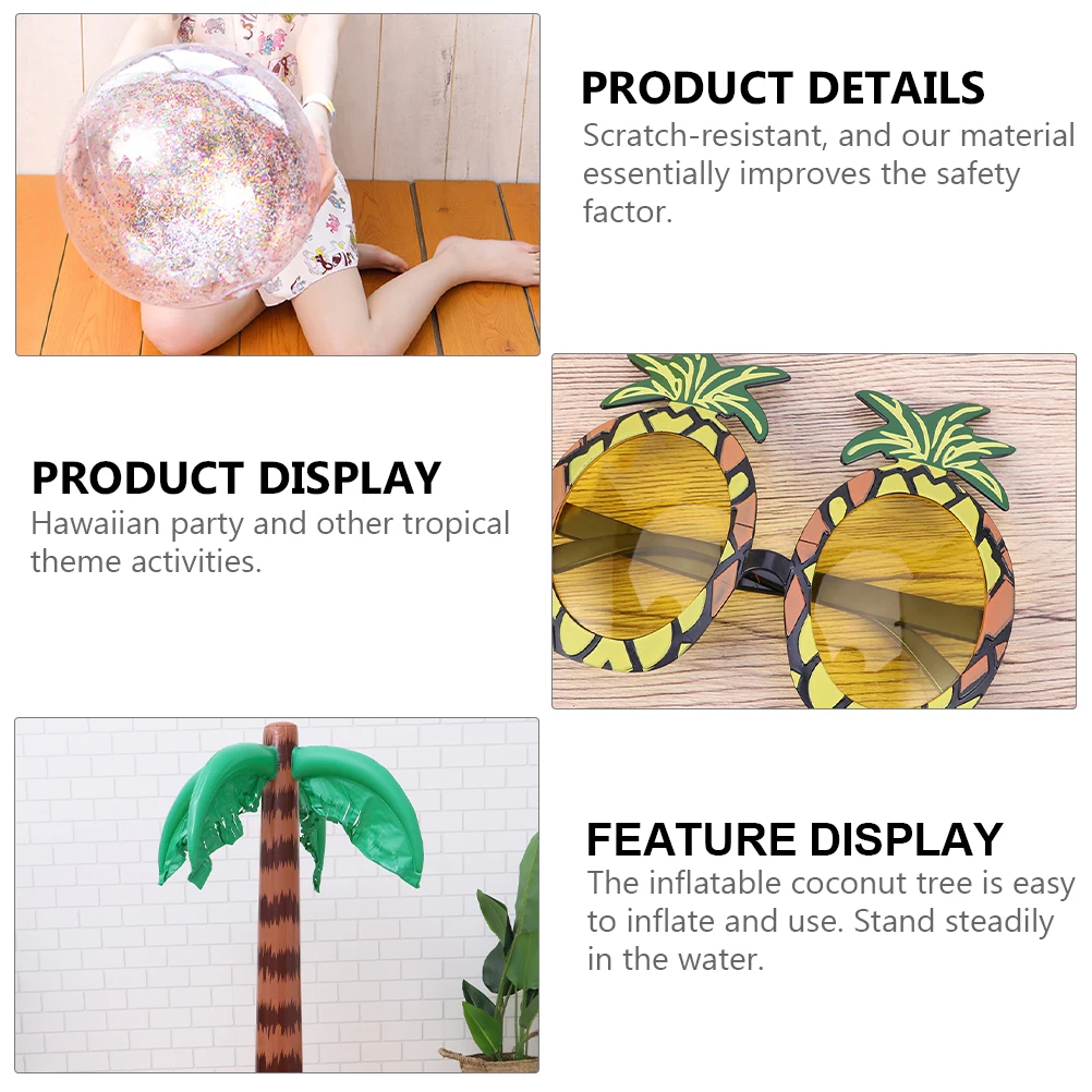 5pcs Inflatable Coconut Tree Pineapple Glasses Sequins Balloons Food Grade PVC Scratch Resistant Pressure Swimming Pool
5pcs Inflatable Coconut Tree Pineapple Glasses Sequins Balloons Food Grade PVC Scratch Resistant Pressure Swimming Pool
