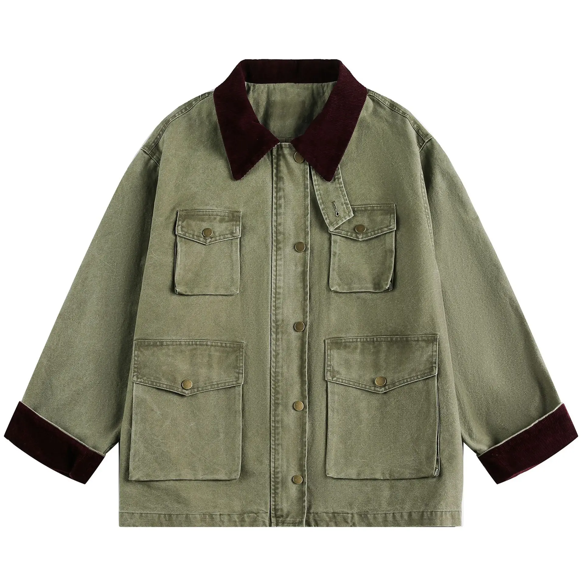 2026 Spring Festival Outdoor Patchwork Coat Men's Workwear Large Ket Design Premium Feel Mid-Length Military Top Casual Wear
2026 Spring Festival Outdoor Patchwork Coat Men's Workwear Large Ket Design Premium Feel Mid-Length Military Top Casual Wear