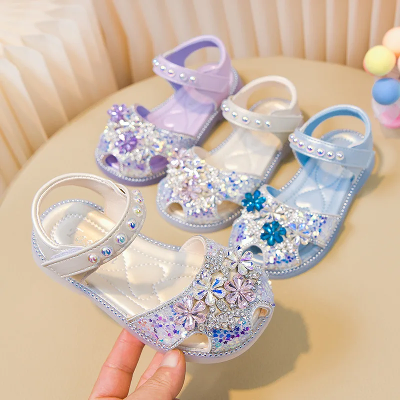 Kids'Casual Shoes Fashion Sequin Flower PU Leather Summer Flat Shoes For Children Anti-slip Purple Blue Shoes Size 23-34
Kids'Casual Shoes Fashion Sequin Flower PU Leather Summer Flat Shoes For Children Anti-slip Purple Blue Shoes Size 23-34