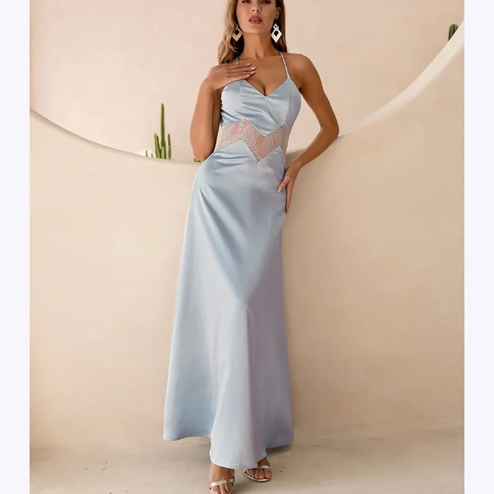 Light Blue Satin Evening Dresses 2025 Sweetheart Lace Party Gowns Floor Length High Quality Women's Banquet Prom Dress Fashion
Light Blue Satin Evening Dresses 2025 Sweetheart Lace Party Gowns Floor Length High Quality Women's Banquet Prom Dress Fashion