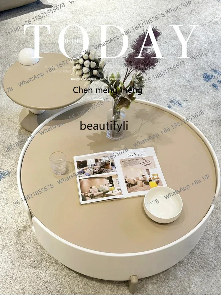D178 French Entry Lux round Cream Style Coffee Table Small Apartment Household Minimalist Minimalist Modern Living Room Side Tab
D178 French Entry Lux round Cream Style Coffee Table Small Apartment Household Minimalist Minimalist Modern Living Room Side Tab