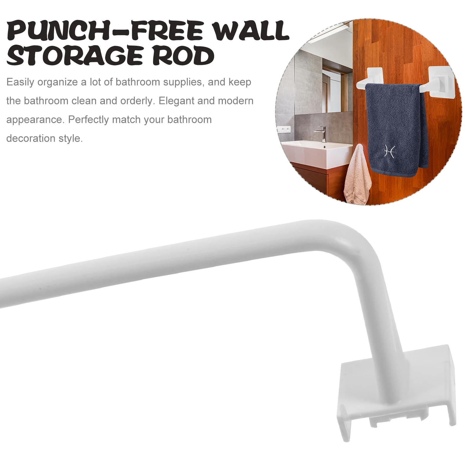 Adhesive Wall Mounted Rack Plastic Bathroom Holder Organizer No Drill Towel Rod Bar Kitchen Accessory Towel Storage
Adhesive Wall Mounted Rack Plastic Bathroom Holder Organizer No Drill Towel Rod Bar Kitchen Accessory Towel Storage
