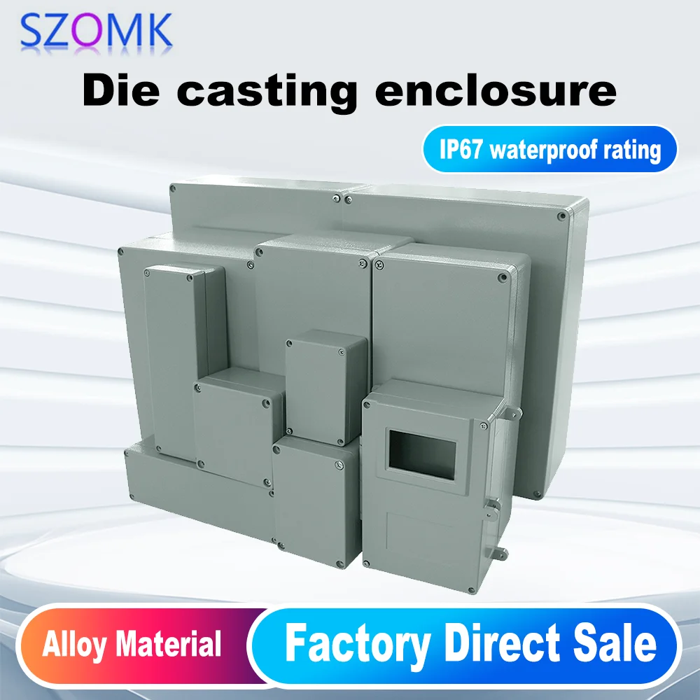 SZOMK Aluminum Alloy Enclosure Die Cast Plastic Injection Sheet Metal Shell Industrial Electrical Power Distribution Box
SZOMK Aluminum Alloy Enclosure Die Cast Plastic Injection Sheet Metal Shell Industrial Electrical Power Distribution Box