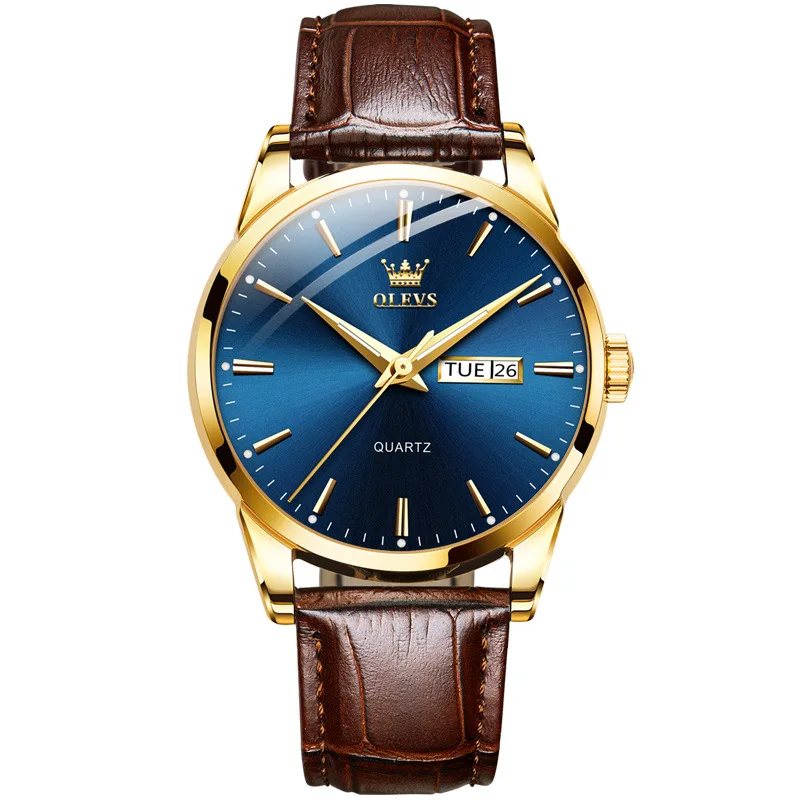 OLEVS Men's Quartz Watch Luxury Brand Leather Strap Waterproof Wristwatch Date Luminous Hands Fashion Business Clock Male Reloj
OLEVS Men's Quartz Watch Luxury Brand Leather Strap Waterproof Wristwatch Date Luminous Hands Fashion Business Clock Male Reloj