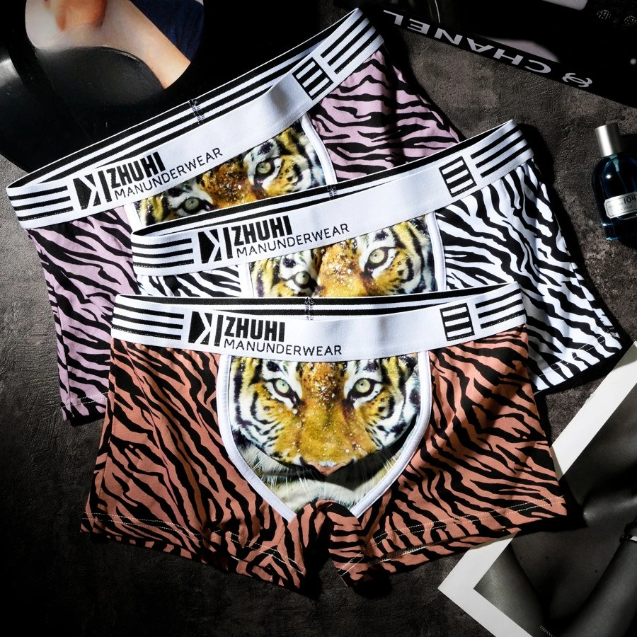 Tiger Printing Mans Cotton Boxer Underwear U Convex Pouch Shorts Breathable Men's Swimming Trunks Sleep Bottoms Шорты Мужские
Tiger Printing Mans Cotton Boxer Underwear U Convex Pouch Shorts Breathable Men's Swimming Trunks Sleep Bottoms Шорты Мужские