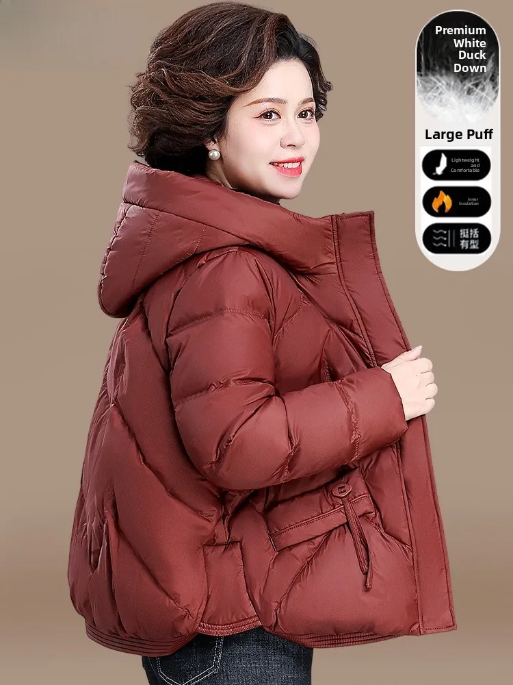 Winter Thiened down Jaet for Middle-Aged Mothers Faionable Red Cotton Coat Women's Clothing Mid-Aged And ly Sle
Winter Thiened down Jaet for Middle-Aged Mothers Faionable Red Cotton Coat Women's Clothing Mid-Aged And ly Sle
