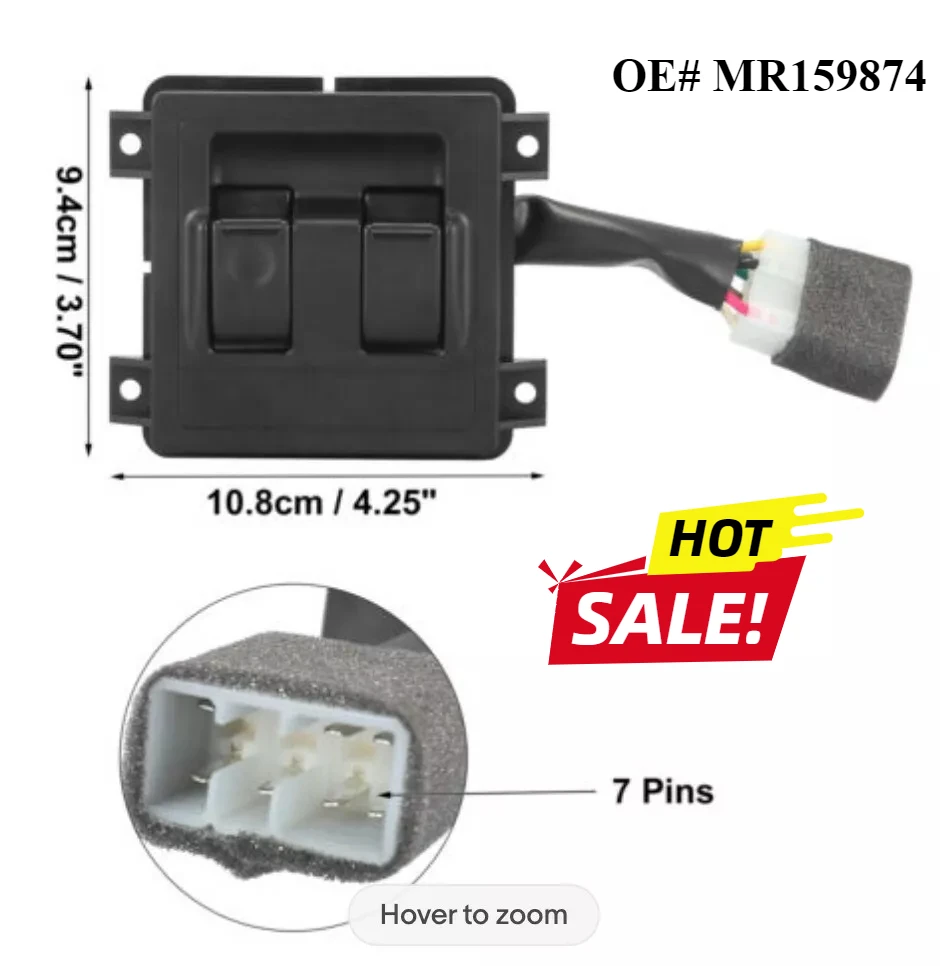 Electric Master Power Window Switch for 1986-2013 Mitsubishi L300 MR159874
Electric Master Power Window Switch for 1986-2013 Mitsubishi L300 MR159874