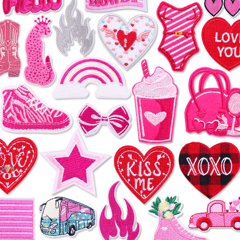 Pink Star Heart Patch Iron On Patches Cartoon Rainbow Bow Embroidered Patch DIY Clothing thermoadhesive Patches On Clothes Badge
Pink Star Heart Patch Iron On Patches Cartoon Rainbow Bow Embroidered Patch DIY Clothing thermoadhesive Patches On Clothes Badge